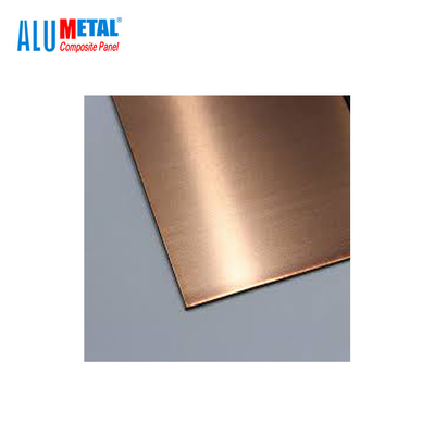 3mm Tembaga Sandwich Logam Komposit Panel Aluminium Cladding Anodized Finish