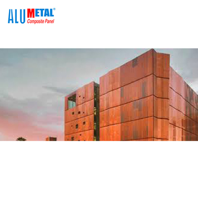 1000mm Tembaga Composite Panel 0.3mm Permukaan Logam SGS ISO Cetakan Bukti