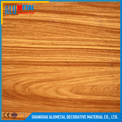 3D Gloss Kayu Aluminium Composite Panel 3mm ACP Sheet Tahan Api