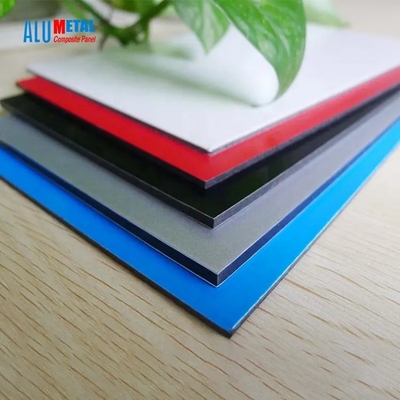 Alumetal Silver PVDF ACP Produk Aluminium Composite Panel Facade