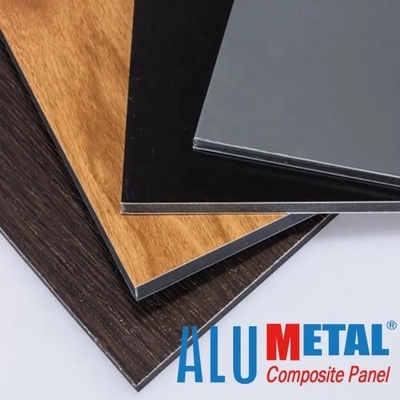 4mm PVDF Aluminium Composite Panel dengan panel acm Perlindungan Radiasi UV
