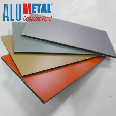 Bahan partisi luar alummetal acm panel komposit aluminium acp