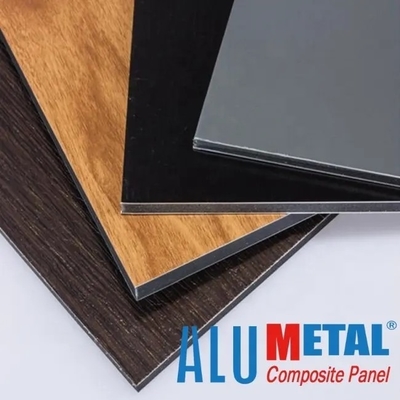 Bahan partisi luar alummetal acm panel komposit aluminium acp
