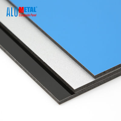 4mm LDPE Core PE Aluminium Composite Panel ACP Sheet Dekorasi Pintu Tahan Api 1500mm