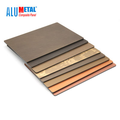 600mm 0,06mm Aluminium Composite Metal Panels Acp Sheet Untuk Dinding Anti Bakteri