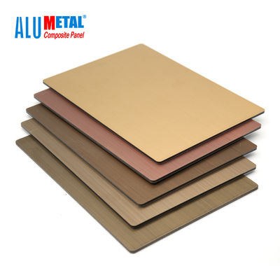600mm 0,06mm Aluminium Composite Metal Panels Acp Sheet Untuk Dinding Anti Bakteri