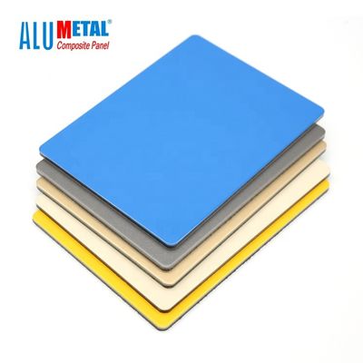 Panel Komposit Aluminium PVDF Luar Ruangan Bahan Permukaan Disikat Cladding 4mm