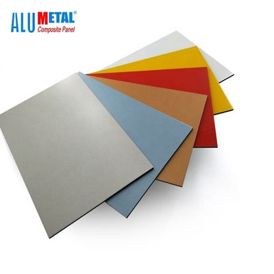 4mm Antibakteri PVDF Aluminium Composite Panel Acp Sheet Bahan Bangunan 1250mm