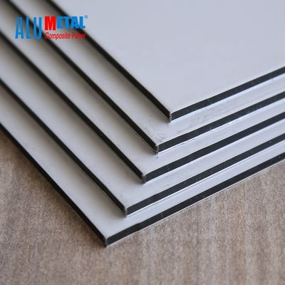4mm Antibakteri PVDF Aluminium Composite Panel Acp Sheet Bahan Bangunan 1250mm