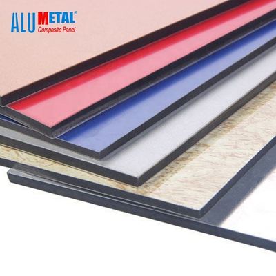 4mm Antibakteri PVDF Aluminium Composite Panel Acp Sheet Bahan Bangunan 1250mm