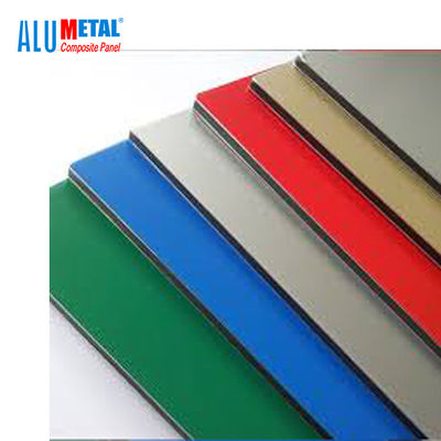 1220x2440mm Lembar Panel Komposit Aluminium PVDF Disikat 5mm AA1100