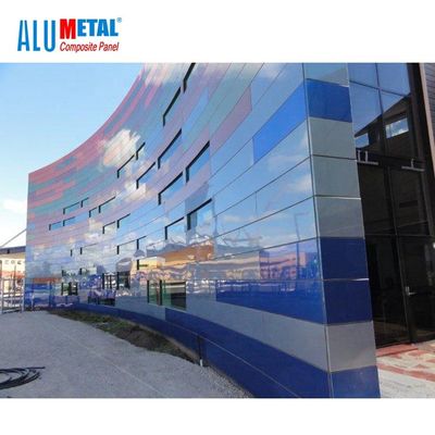 Panel Dinding Eksterior Aluminium 5000mm 3mm Nacreous Komposit Cladding Ketahanan Aus
