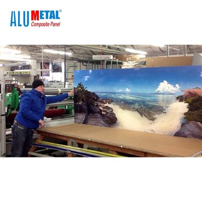 Printable Nano Exterior PE Aluminium Composite Panel 0.5mm ACM Cladding Panel Ketahanan Keasaman