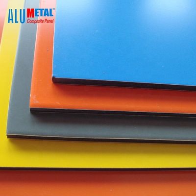 4mm 1250mm Plastik Aluminium Composite Sheet Material Panel Spectrum AA3003