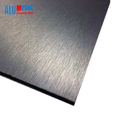 Panel Atap Lembar Perekat Aluminium ACP Bergelombang 1000mm 6mm LDPE