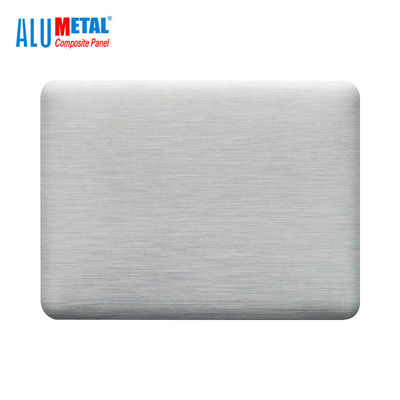 Aluminium Mirror Acp Sheet Cladding 0.5mm Perak 2440mm Gloss