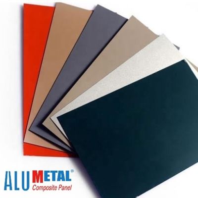 AA1050 10mm Berwarna Aluminium Sheet Metal Composite Panel 4x8 Lembar