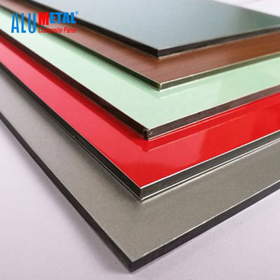 1500x5000 Mm Bahan Panel Komposit Logam Panel Dinding 6mm FEVE
