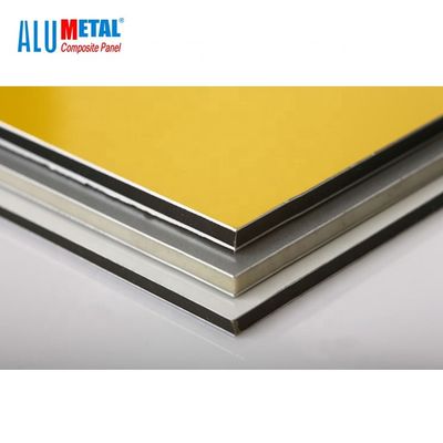 2440mm 3mm Pvdf Aluminium Composite Panel Anodized Untuk Dinding Eksterior