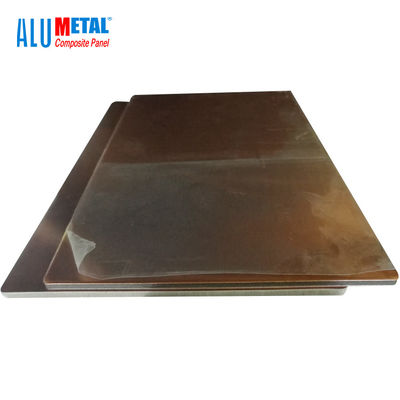 600mm Brushed Aluminium Metal Composite Panel 0.3mm Permukaan Tembaga SGS