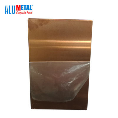 800mm 3200mm Outdoor Brushed Aluminium Composite Panel Kuningan Selesai Odm