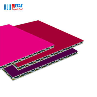Panel Bahan Aluminium Bergelombang 1220X2440MM Acp Cladding PVDF Coating