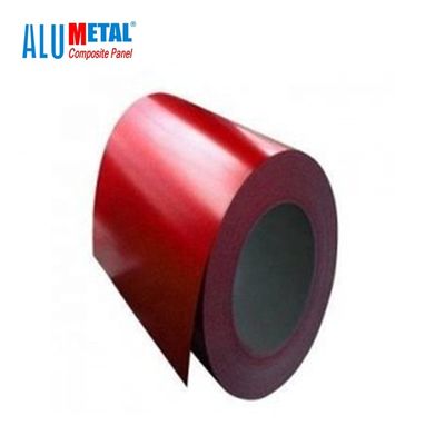 PVC Coated Trim Coated Aluminium Coil Decoiling 200MM 2600 Mm Untuk Konstruksi