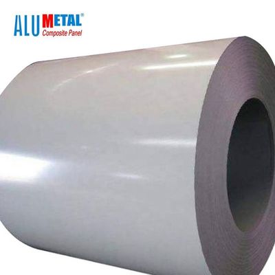 Pre Painted Aluminium Coil Alloy 1050 Talang 1240mm 10MM Pemotongan