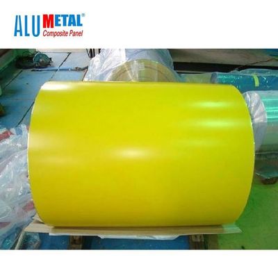 Warna Dilapisi 100mm Prepainted Aluminium Sheet Coil H112 Punching 2200mm