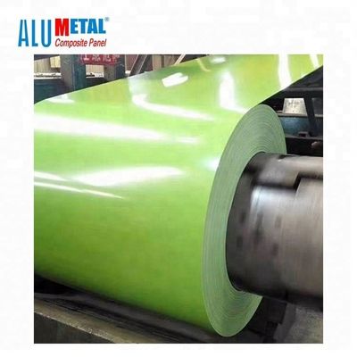 Berwarna 8011 2500MM Coated Aluminium Coil PVC Coated Aluminium Trim Coil 0,06MM