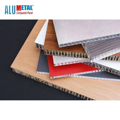 PVDF Coating Plastik Honeycomb Stone Cladding Board 200mm 1300mm