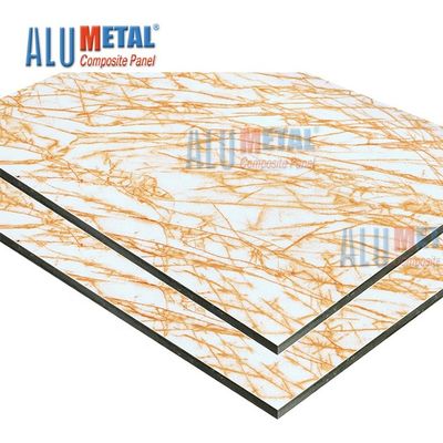 1220mm 0,6 Mm Marmer Aluminium Composite Panel AA3003 ACP Sheet Cladding
