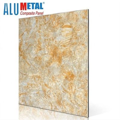 Panel Komposit Aluminium Marmer Nacreous Crossbond 0,05mm 5800mm Anti Statis