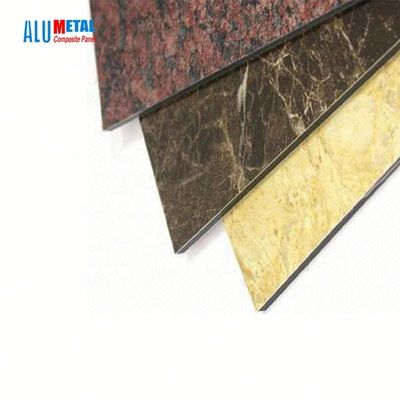 5mm 1570mm Marmer Aluminium Composite Panel Panel Dinding Eksterior Lapisan PVDF