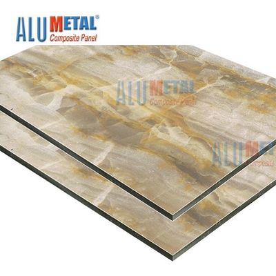 5mm 1570mm Marmer Aluminium Composite Panel Panel Dinding Eksterior Lapisan PVDF