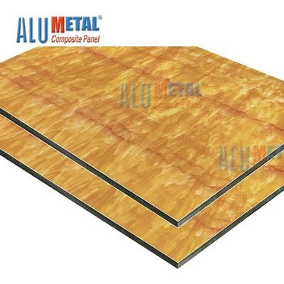 0.08mm 6mm Kayu Plastik Marmer Aluminium Composite Panel Exterior Wall Cladding Odm