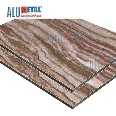 0.08mm 6mm Kayu Plastik Marmer Aluminium Composite Panel Exterior Wall Cladding Odm