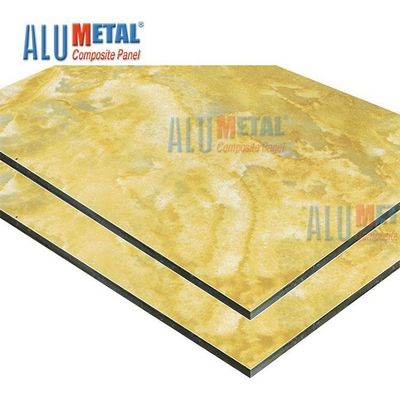 Panel Komposit Aluminium Marmer Nacreous Crossbond 0,05mm 5800mm Anti Statis