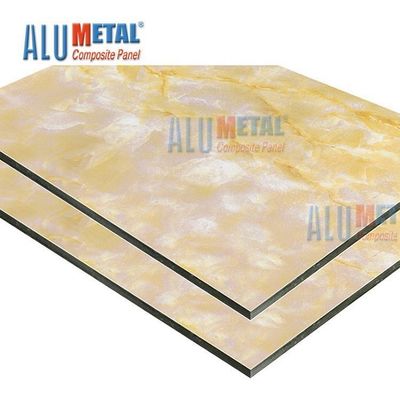 Panel Komposit Aluminium Marmer Nacreous Crossbond 0,05mm 5800mm Anti Statis