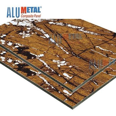 Marmer LDPE 0.70mm PE Aluminium Composite Panel Sheet Acp Wall Cladding Nano 2440mm