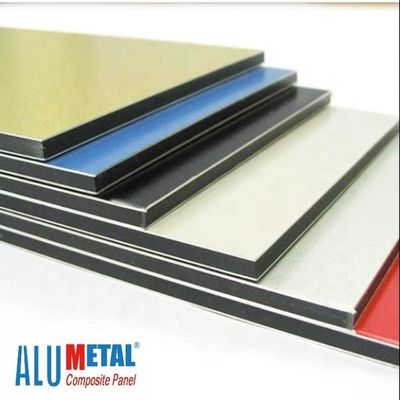 0.50mm Permukaan Anodized Aluminium Cladding Sheet Composite Panel Cladding 5000mm
