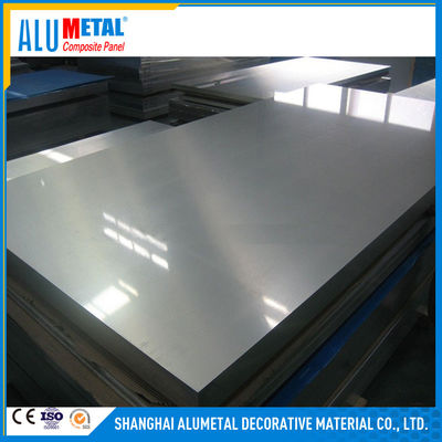 2mm PVDF Dilapisi Acp Aluminium Composite Panel Perak 1220mm Kaset Cladding Plate