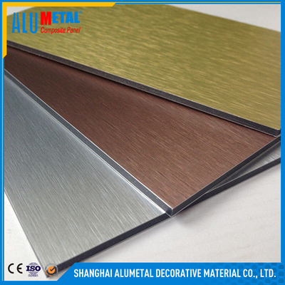 6mm PVDF Aluminium Composite Panel AA5005 Untuk Bangunan Prefabrikasi