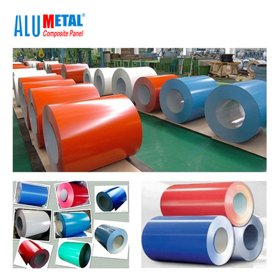 PVDF FEVE Potong koil aluminium berlapis 200MM Untuk Konstruksi