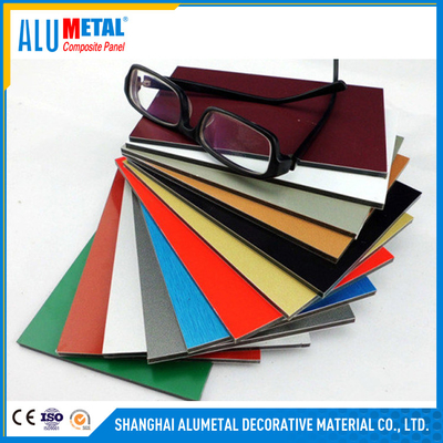 Panel Cladding Aluminium LDPE Core yang tidak dapat dipecahkan, Lapisan PVDF 500mm