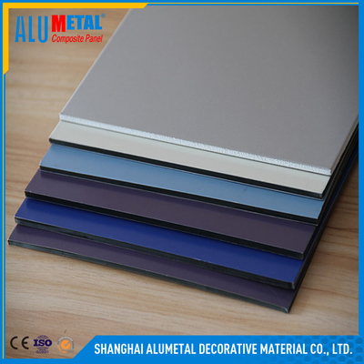 Kustom 2mm PVDF Aluminium Composite Panel Beberapa Lapisan Untuk Arsitektur