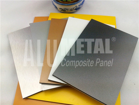 Di dalam ruangan 6mm PE Aluminium Composite Panel Fluorocarbon Alloy 1100 ACP Wall Cladding