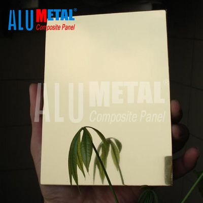 Tembaga Disikat 4mm Tebal Aluminium Composite Panel Cetakan Bukti SGS Bersertifikat
