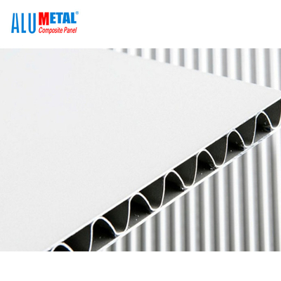 Membangun 3D 4D Aluminium Corrugated Panel 8mm ACM Aluminium Composite Panel