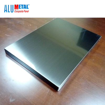 Panel Cladding Komposit Aluminium Logam Dekorasi Fasad Tahan Api